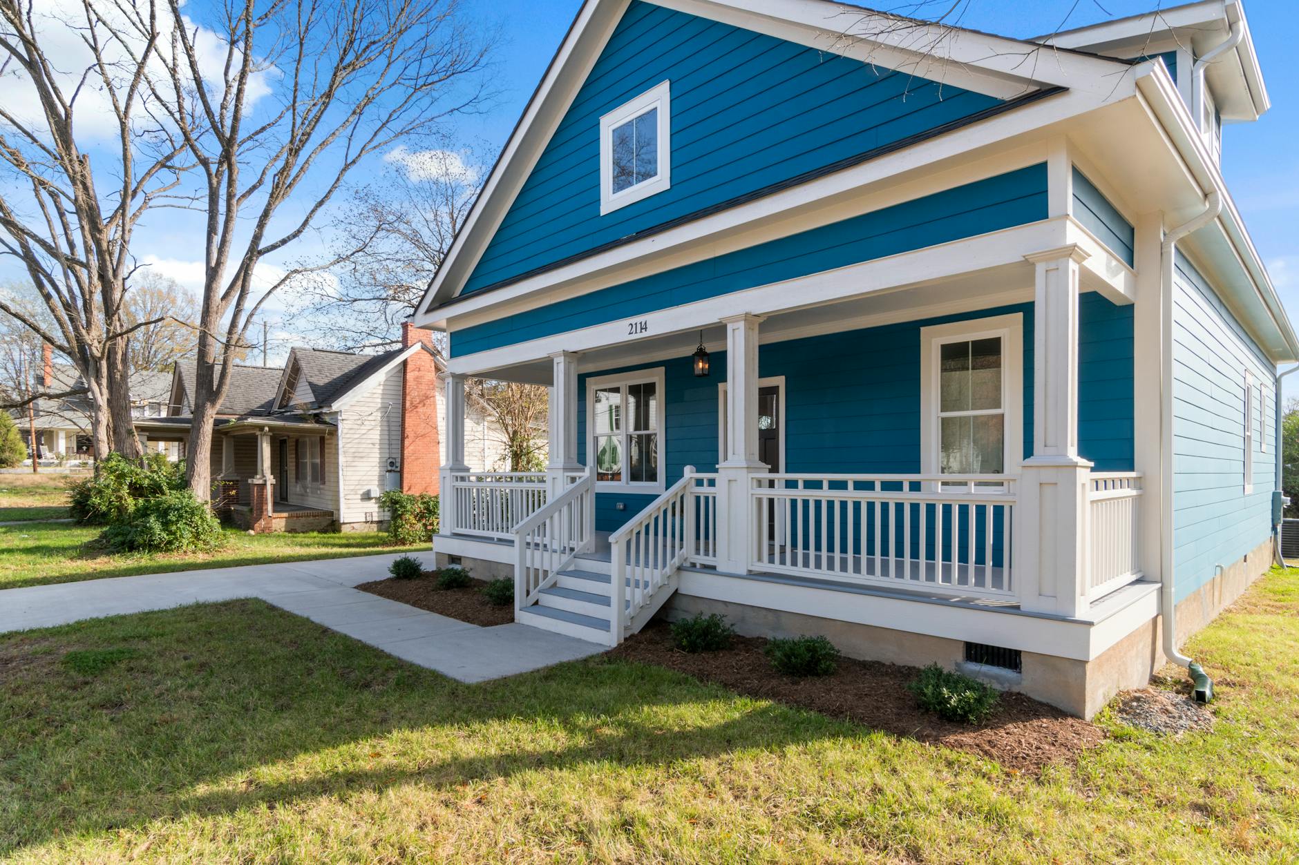 Single-family home at golden hour